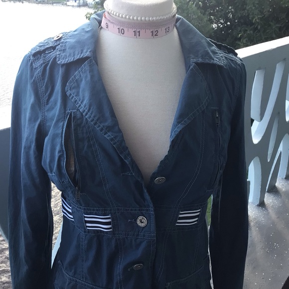 Free People 100% Cotton Utility Thigh Length Button Down Jacket Coat - Picture 3 of 16